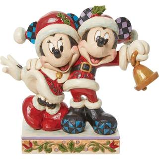 Disney Figur Mickey og Minnie med juleklokke