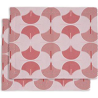 La DoubleJ Table Linens - 'Slinky Rosso' tablemat, set of two in Multicolor Linen