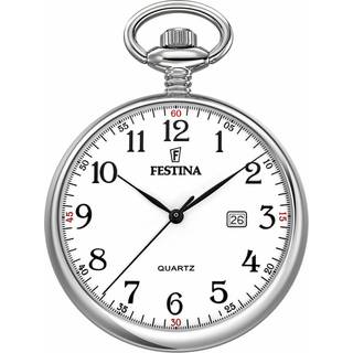 Festina lommeur i stål med hvid urskive