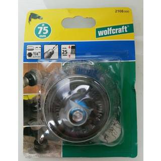 Wolfcraft, Ø75 mm bølget kopstålbørste