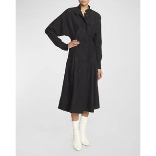 Proenza Schouler Satin midi dress - black - S