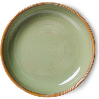 HKliving Home Chef dyb tallerken large Ø21,5 cm Moss green