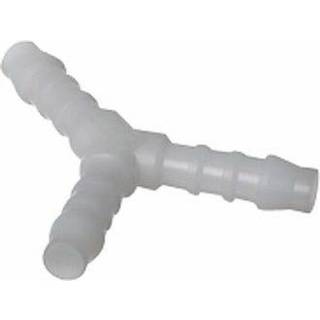 Y-slangekobling, plast, 6 mm (1/4") slange, plast, hvid