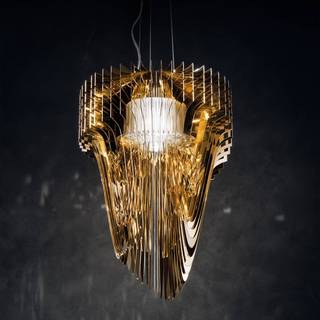 Slamp Aria Lysekrone 90 Cm - Loftslamper Cristalflex® Guld - ARISM00GLD01T00E27EU
