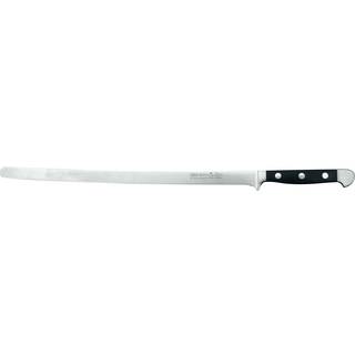 Güde Alpha Lachsmesser 32 cm - CVM-Messerstahl - Griffschalen Hostaform - Schwarz,Silber