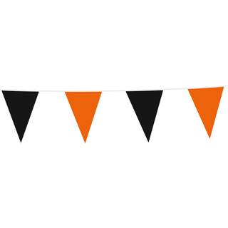 Orange og sort vimpelguirlande