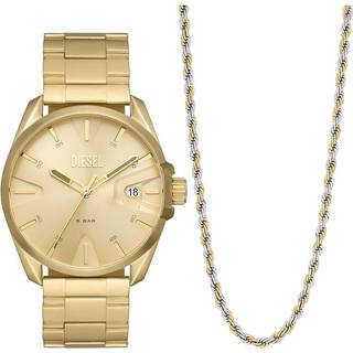 Diesel DZ2163SET MS9 Gold Plated Watch And Necklace Gift Set - W11270