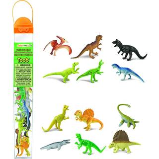 Safari Ltd. Carnivorous Dinosaurs Toob - S?t med 12 mini -figurer med T -Rex Spinosaurus Utahraptor Allosaurus Pteranodon & More - Uddannelsesm?s