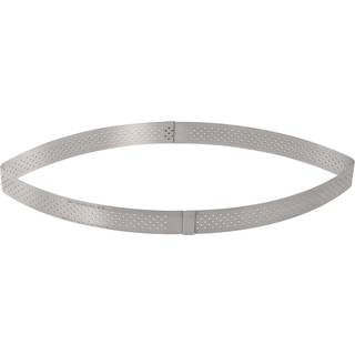 De Buyer Perforated Calisson Tart Ring - 10 x 4.3 - Perfekt för att baka vackert skarpa tårtor - Lätt att använda och rengöras i Frankrike