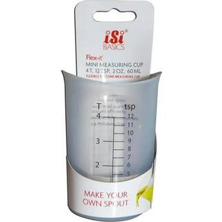 iSi North America Mini Fleksibel Silikone Målekop, 2 oz, Klar, opvaskemaskinesikker, US- og metriske måleenheder