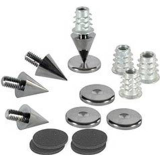 Dayton Audio DSS2-BC, 4-pack med spikes, svart krom