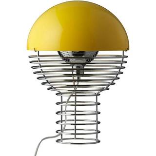 Verpan - Wire Table Lamp Ø30 cm Chrome/Yellow - Bordlamper - Verner Panton - Gul