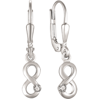 Infinity Rhodineret Sølv Ørehængere fra Støvring Design