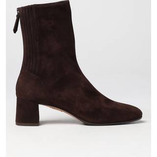 Aquazzura Saint Honore suede ankle boots - brown - EU 35.5