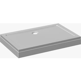 Scanbad Brusebund 80x140cm Frikantet Inkl. Front+ben Hvid