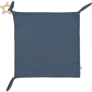 Sutteklud med stjerneformet bidering - GOTS certificeret økologisk bomuld - 35x35 cm - Indigo - Müsli By Green Cotton