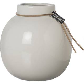 ERNST Ernst glaseret vase hvid Ø14 cm