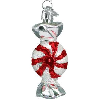 Old World Christmas Ornamenter: Peppermint Candy Glass Blæst ornamenter til juletræ pebermynte slik