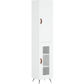 skab 34,5x34x180 cm konstrueret træ hvid