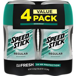 Speed Stick Deodorant til mænd Regular 85 g - 4-pak, 24-timers lugt- og svedbeskyttelse med Comfort Guard