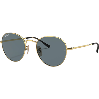 Ray - Ban Unisex RB3582 DAVID 001/3R Solbriller Metal Guld Blå Pantos Polariseret