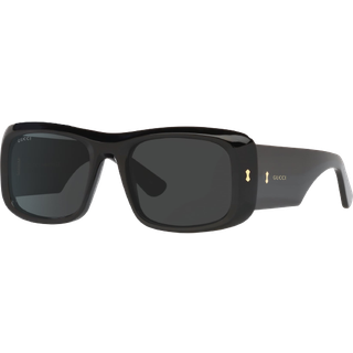 Gucci GG1080S 001 56 Solbriller Mænd Black - Shiny Black - 56mm