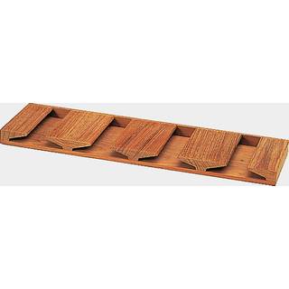 Vinglasholder i teak Roca, 42 x 12 x 2 cm, til 4 glas