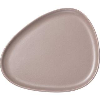 LIND DNA Curve Stoneware tallerken 26x30 cm Warm Grey