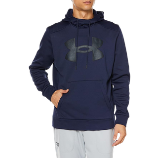 Sweatshirt med hætte Under UA Armour Fleece Big Logo 1373352-410 Størrelse XL