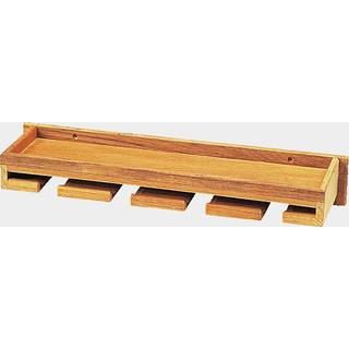 Vinglasholder båd med hylde Roca, teak, 44.5 x 13 x 6 cm, til 4 glas
