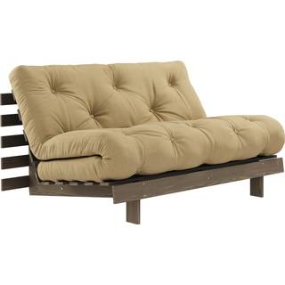 Roots 140 Sovesofa Fra Karup Design i Massiv FSC Fyrretræ | Japandi - Carob Brown - 758 Wheat Beige