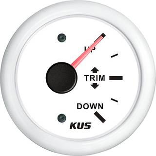 Trimindikator KUS, dugfri, Ø52 mm, 12 V / 24 V, motorforbindelse, hvid, højre