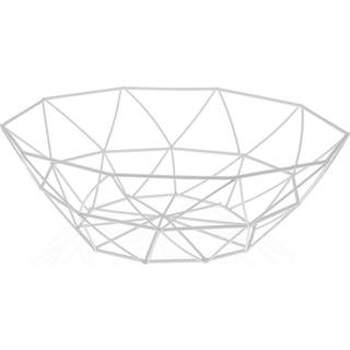 Versa Frugtskål Versa Arco Hvid Stål (27 x 8 x 27 cm)
