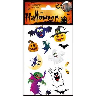 12 stk. Halloween Tatoveringer, kreative midlertidige designs til temafest
