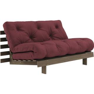 Roots 140 Sovesofa Fra Karup Design i Massiv FSC Fyrretræ | Japandi - Carob Brown - 710 Bordeaux
