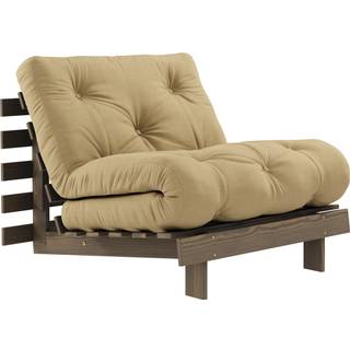 Roots 90 Sovesofa Fra Karup Design i Massiv FSC Fyrretræ | Japandi - Carob Brown - 758 Wheat Beige