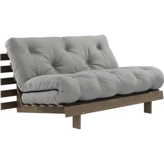 Roots 140 Sovesofa Fra Karup Design i Massiv FSC Fyrretræ | Japandi - Carob Brown - 746 Grey