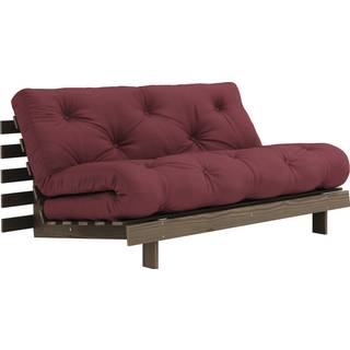 Roots 160 Sovesofa fra Karup Design i Massiv FSC Fyrretræ | Japandi - 710 Bordeaux - Carob Brown