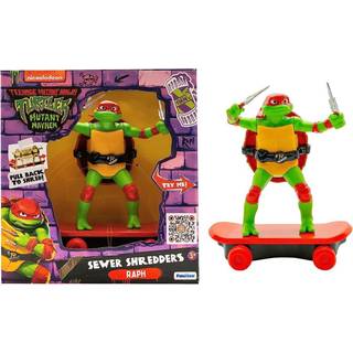 TMNT Sewer Shredders Raphael 5-tommer træk-tilbage skate-legetøj med kamp-tilstand