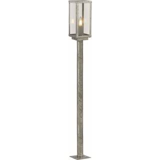 Vejlampe Box II, 90 cm høj, sølv/klar, glas, IP44