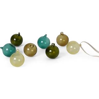 Glass Baubles - S - Set of 8 - Mixed Dark