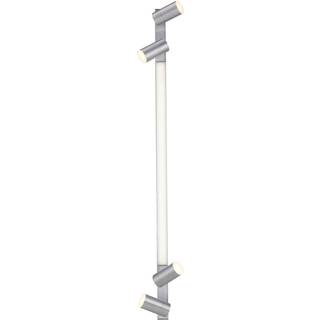 LED-loftlampe PURE Lines, 120 cm, sølv, fjernbetjening