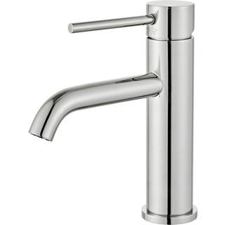 Danbad håndvaskarmatur med push-open bundventil, H18,3 cm, krom look