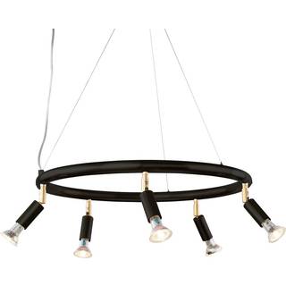 Örsjö Belysning Star rund 5 loftspotlight Ø60 cm Sort stål