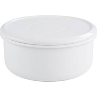 Riess Keksdose Brotdose Emaille Weiß Plätzchendose Aufbewahrungsdose Ø 24cm