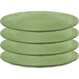 Koziol Club tallerken Ø26 cm 4-pak Nature leaf green