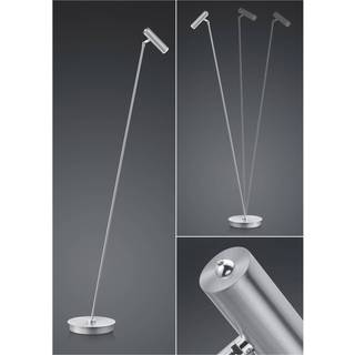 Tom LED-gulvlampe, kan dæmpes, nikkel