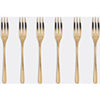 Sambonet Cutlery - 'Taste' dessert fork, set of six in Gold Gold S/Steel