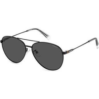 Polaroid Unisex PLD 4142/G/S/X 807/M9 Solbriller Metal Sort Grå Pilot Polariseret