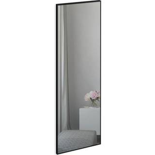 Aflangt Spejl Med Sort Ramme - Minimalistisk Med Træramme  - 55 x 160 Cm - Incado